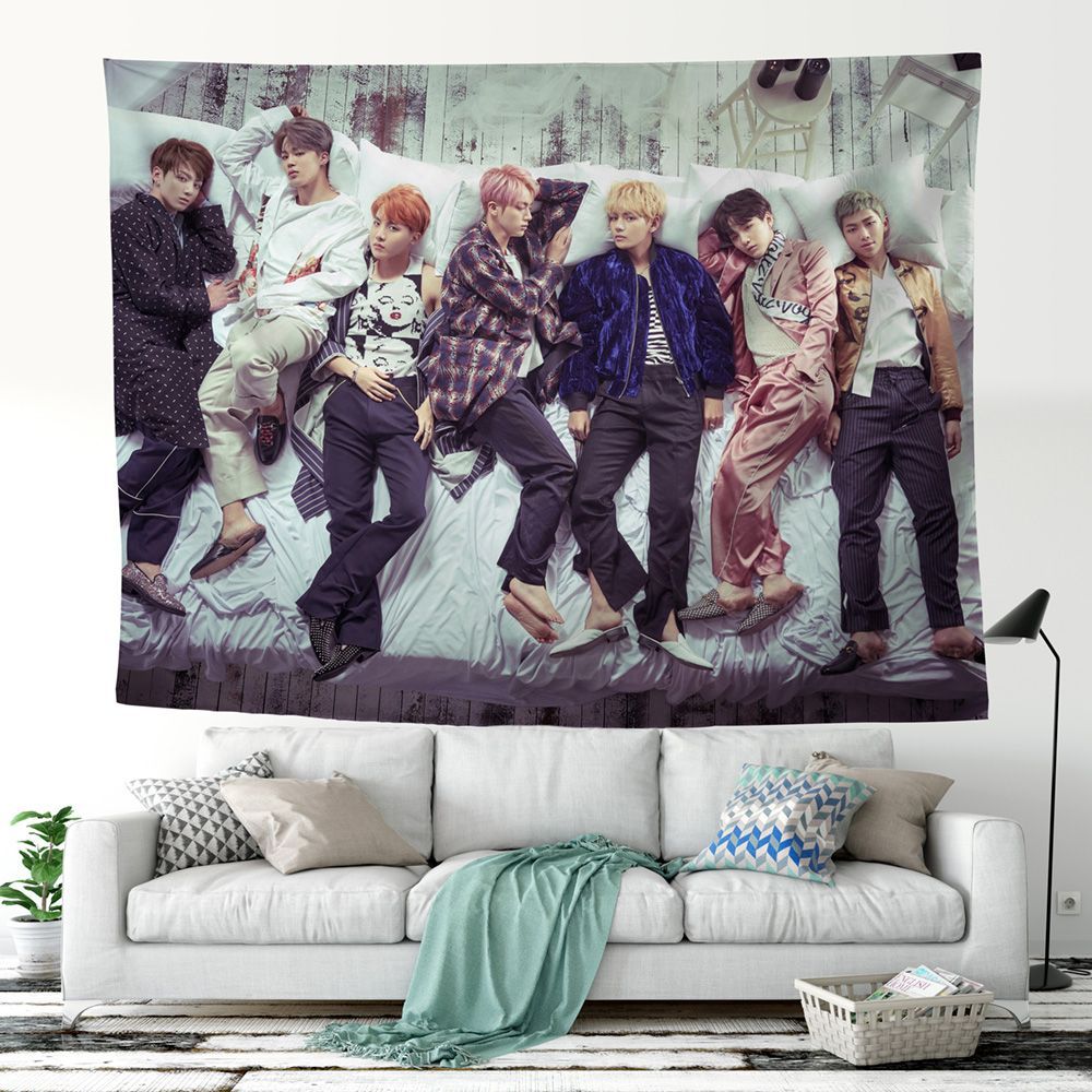 BTS Bullet Proof Youth League Tapestry-bts(39)-75x100cm-Free Shipping at meselling99