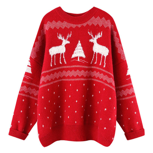 Christmas Elk Warm Knitted Sweaters-Shirts & Tops-Free Shipping at meselling99