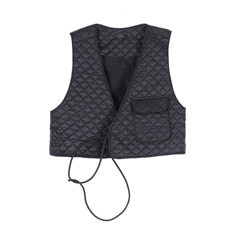 Winter Cotton Designed Vest for Women-Vests-Black-One Size (45-60 kg)-Free Shipping at meselling99