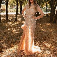 Gold Sexy Backless Mermaid Tail Long Party Dresses-Maxi Dresses-Free Shipping at meselling99
