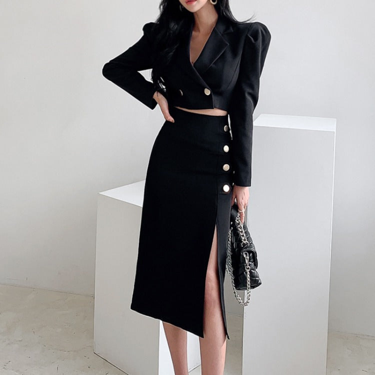 Spring Office Lady Two Pieces Blazer Dresses-Dresses-Free Shipping at meselling99