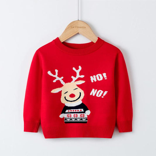 Merry Christmas Knitted Kids Sweaters-Shirts & Tops-SZ3124-Red-100cm-Free Shipping at meselling99