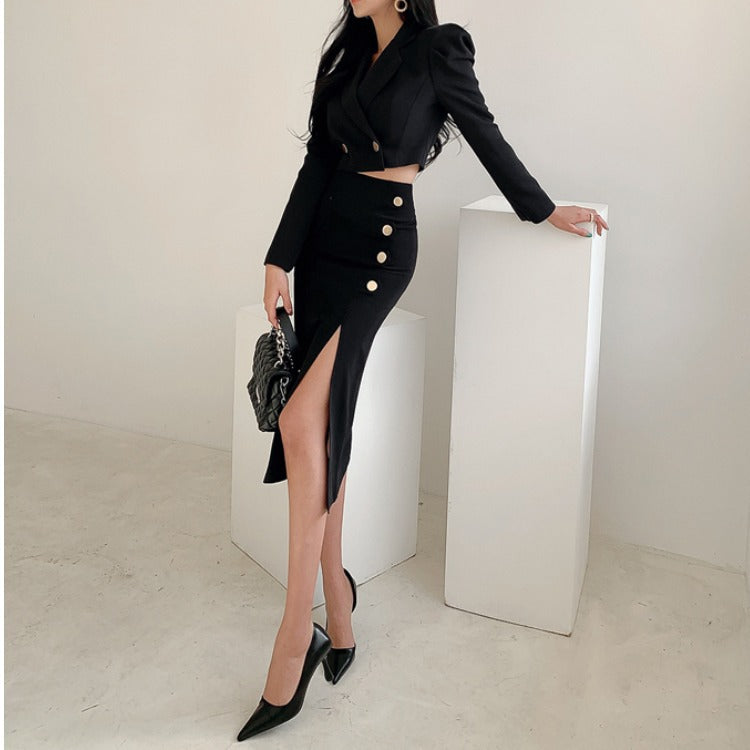 Spring Office Lady Two Pieces Blazer Dresses-Dresses-Free Shipping at meselling99