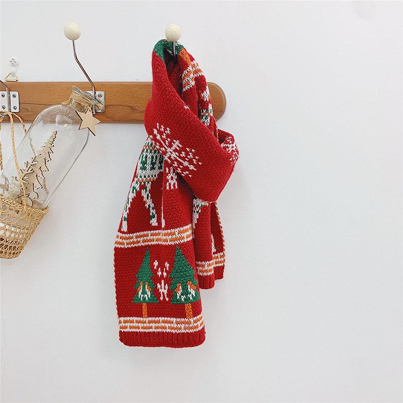Merry Christmas Parent and Kids Knitted Warm Scarves-Scarves & Shawls-Adult-135-175CM-Free Shipping at meselling99