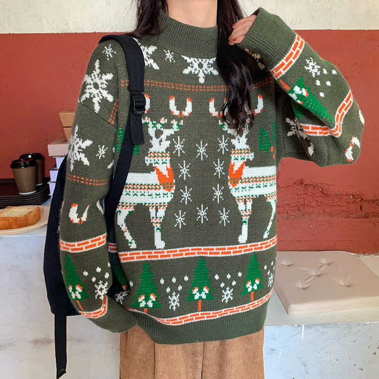 Christmas Elk Winter Knitting Hoody Sweaters--Free Shipping at meselling99