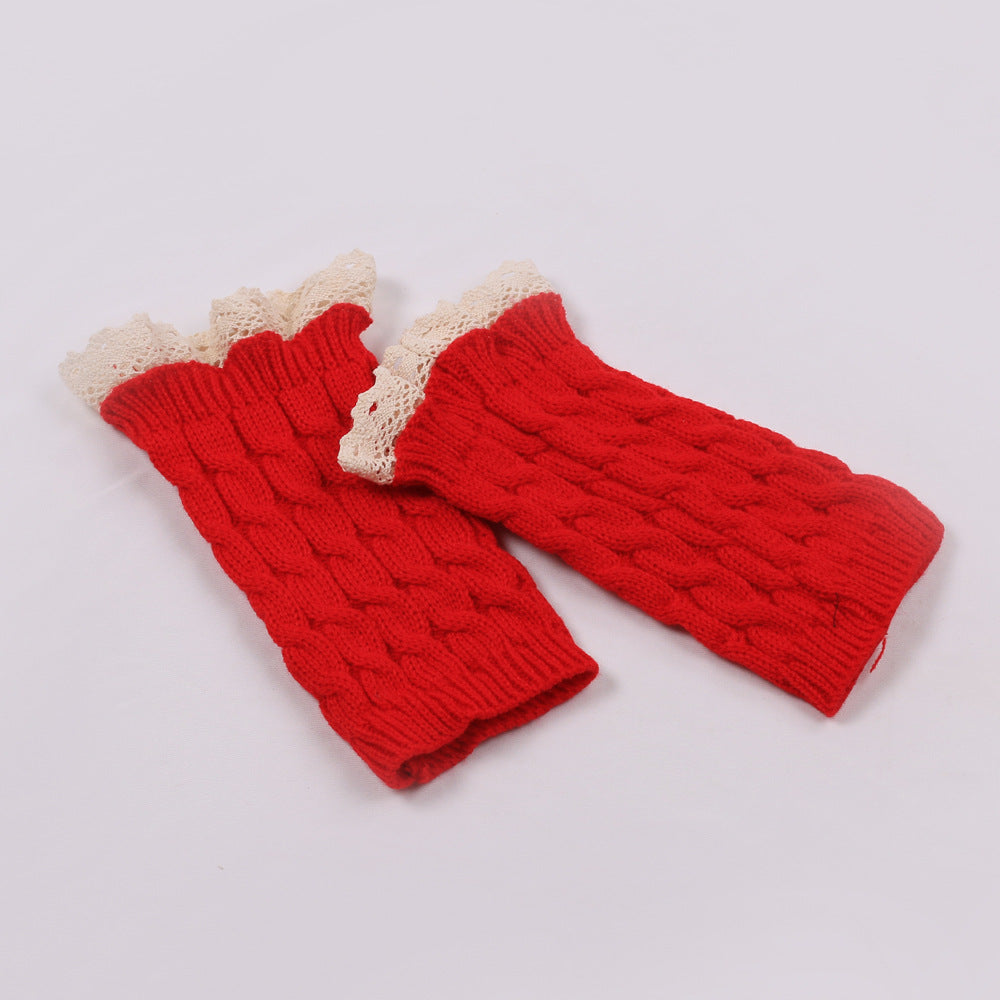 2pairs/Set Lovely Fingerless Knitted Gloves for Girl-Gloves & Mittens-Red-One Size-Free Shipping at meselling99