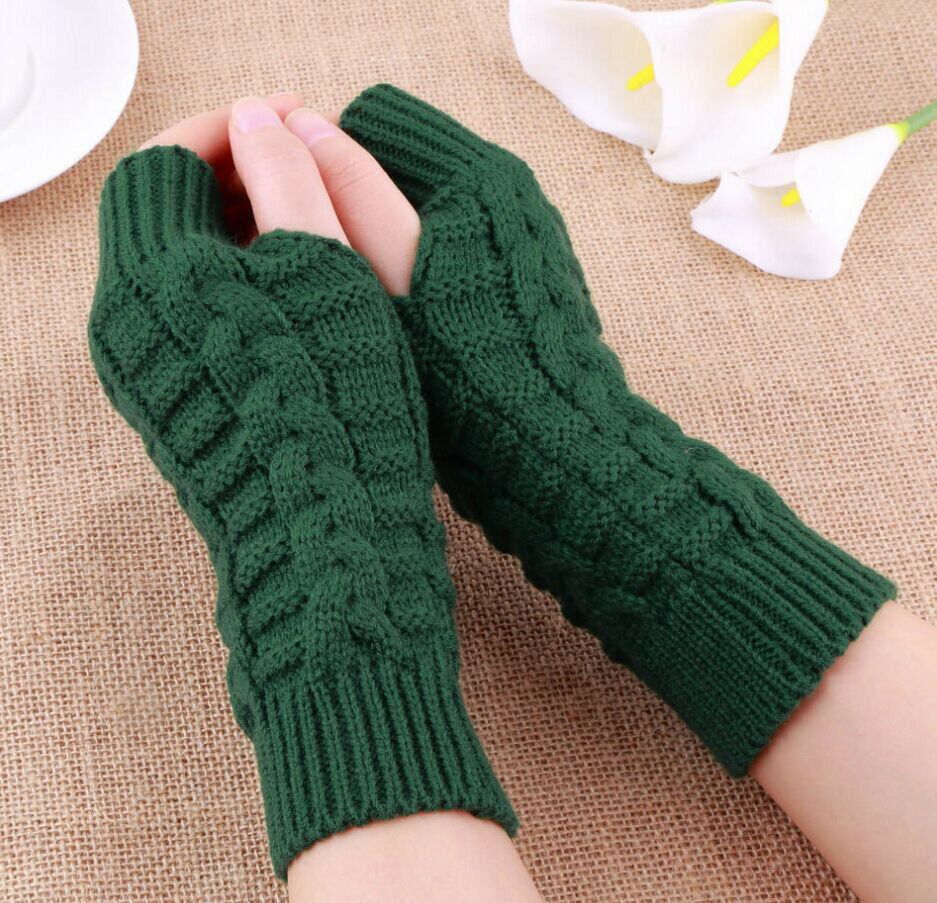 2 Pairs/Set Winter Fingerless Knitted Gloves Keep Warm for Women-Gloves & Mittens-Free Shipping at meselling99