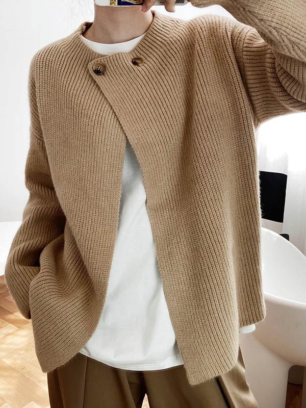 Causal Knit Fashion Designed Cardigan-Outwears-Free Shipping at meselling99