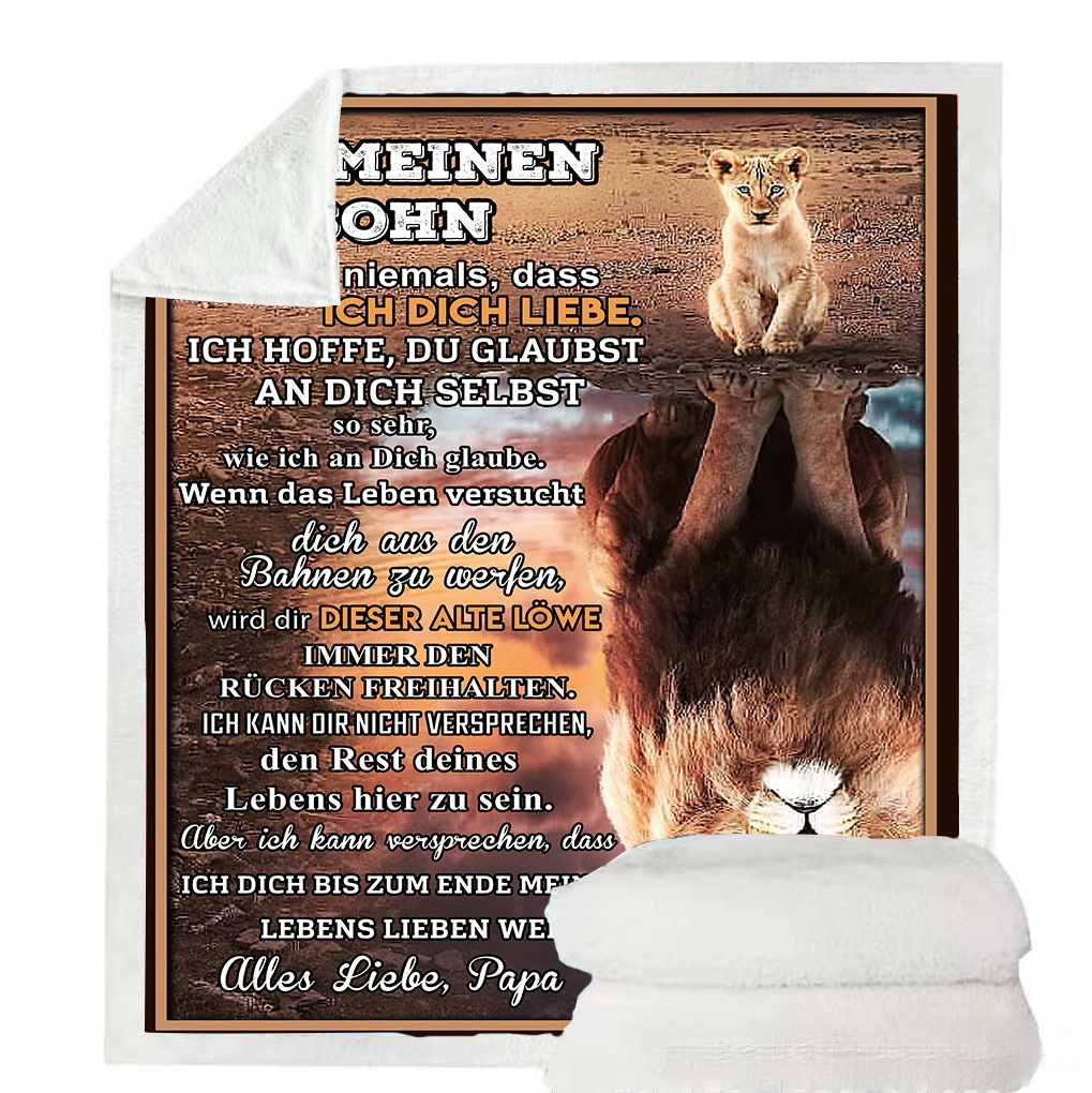 3D Lion Print Fleece Blanket--Free Shipping at meselling99