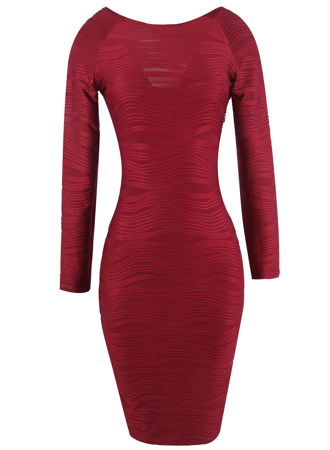 Women Long Sleeves Elastic Sexy Bodycon Dresses-Dresses-Free Shipping at meselling99