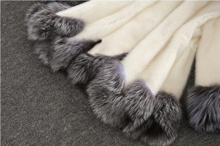Artifical Fox Fur Plus Sizes Women Overcoat-Outerwear-Free Shipping at meselling99