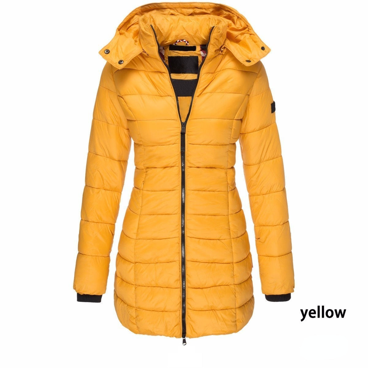 Casual Cotton Long Outerwear for Women-Overcoat-Yellow-S-Free Shipping at meselling99