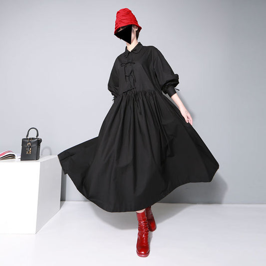 Women Bow Bandage Long Cozy Dresses-Cozy Dresses-Black-One Size-Free Shipping at meselling99