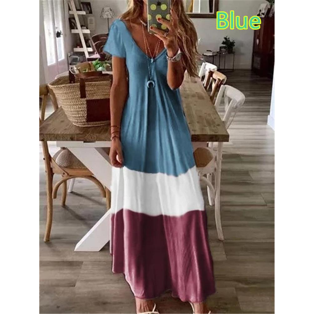 Summer Women Short Sleeves Loose Bohemiad Dresses--Free Shipping at meselling99
