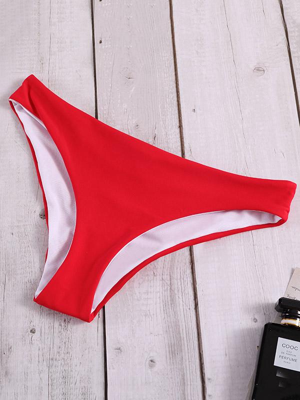 Meselling99 Ribbed Triangle Top With Panty Bikini Set-Bikinis Swimwear-Free Shipping at meselling99