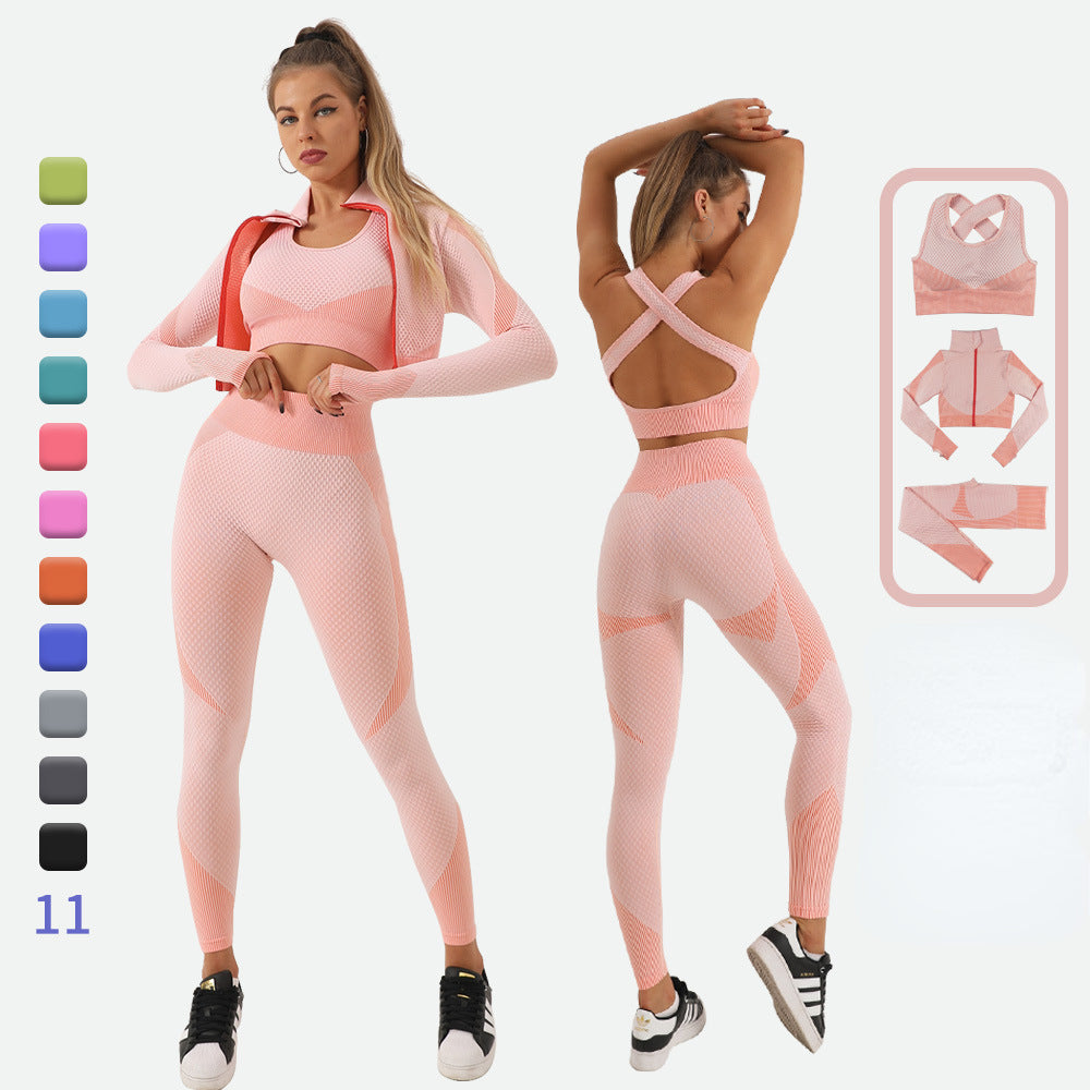 Sexy Body BuiLding Sporting 3pcs Suits for Women-Exercise & Fitness-Free Shipping at meselling99
