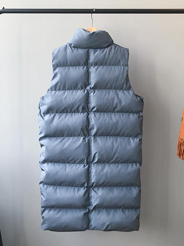 Meselling99 Original Solid Warm Long Vest-Outwears-Free Shipping at meselling99
