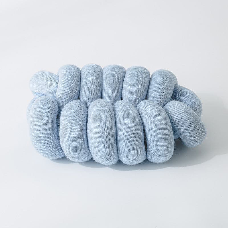 Knitting Knotted Waist Pillow Office Nap Pillow-Sky Blue-45*25*15 cm-Free Shipping at meselling99