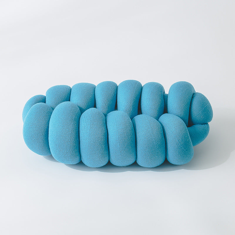 Knitting Knotted Waist Pillow Office Nap Pillow-Blue-45*25*15 cm-Free Shipping at meselling99