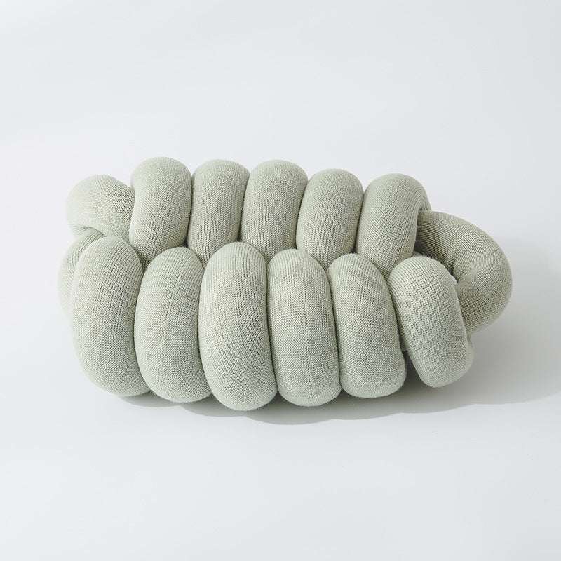 Knitting Knotted Waist Pillow Office Nap Pillow-Matcha-45*25*15 cm-Free Shipping at meselling99