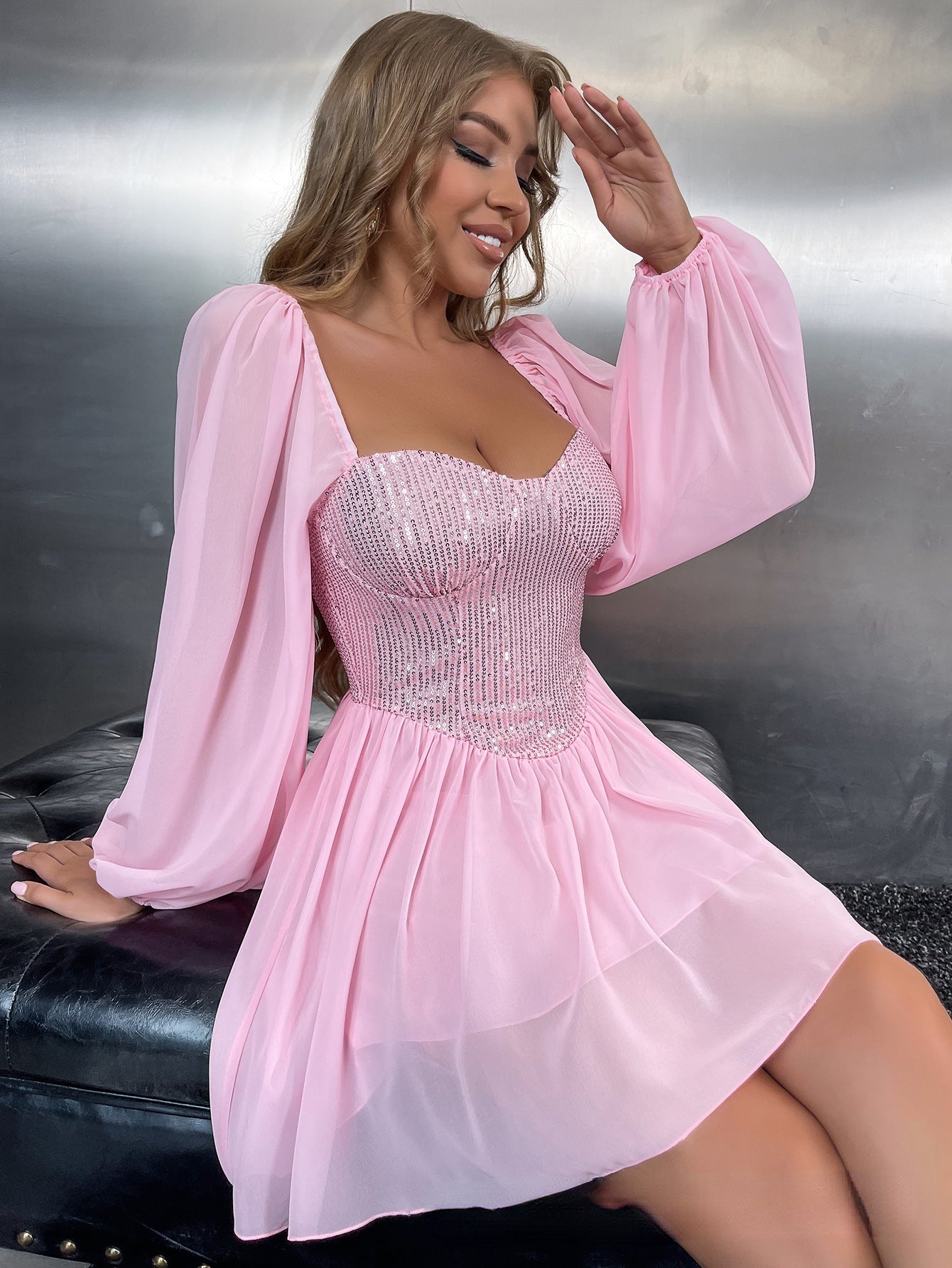Sweet Chiffon Little Party Dresses for Women-Dresses-Free Shipping at meselling99
