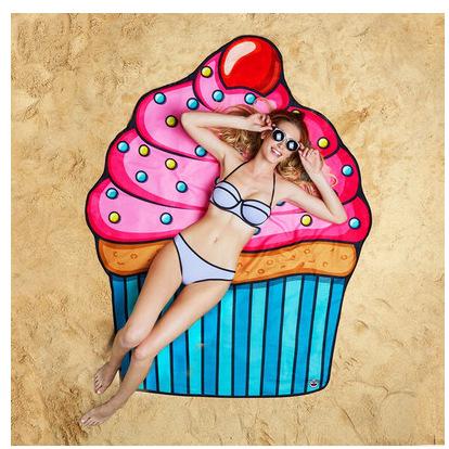 Women Summer 3D Print Beach Round Beach Towel-Icecream-150*150cm-Free Shipping at meselling99