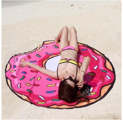 Women Summer 3D Print Beach Round Beach Towel-Doughnut-150*150cm-Free Shipping at meselling99