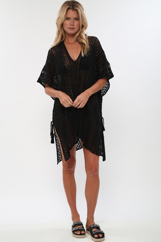 Summer Beach Loose Bikini Cover Ups-Black-One Size-Free Shipping at meselling99
