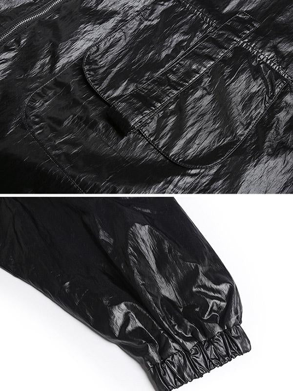 Urban Tune Original Zipper Lapel Outwear-Outwears-BLACK-FREE SIZE-Free Shipping at meselling99