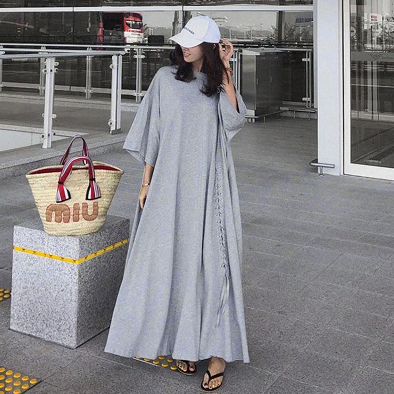 Women Summer Plus Sizes Loose Cozy Dresses-Maxi Dresses-Free Shipping at meselling99