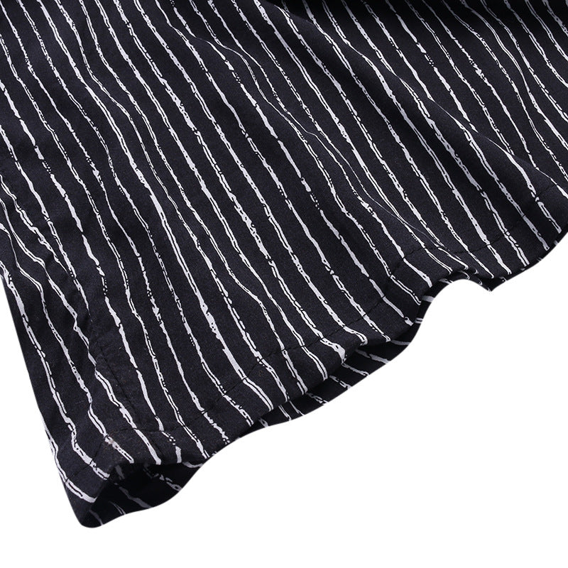 Women Black&white Striped Loose Jumpsuits--Free Shipping at meselling99