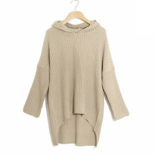 Women Irregular Long Loose Knitted Sweaters-Sweaters-Free Shipping at meselling99