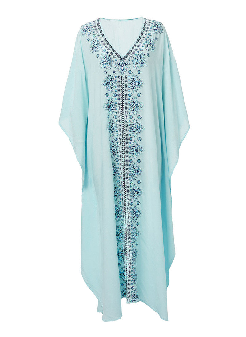 Boho Embroidery Long Romper Cover Up Dresses-The same as picture-One Size-Free Shipping at meselling99