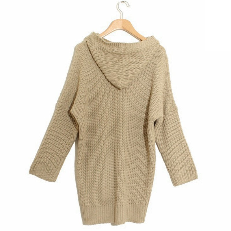Women Irregular Long Loose Knitted Sweaters-Sweaters-Free Shipping at meselling99