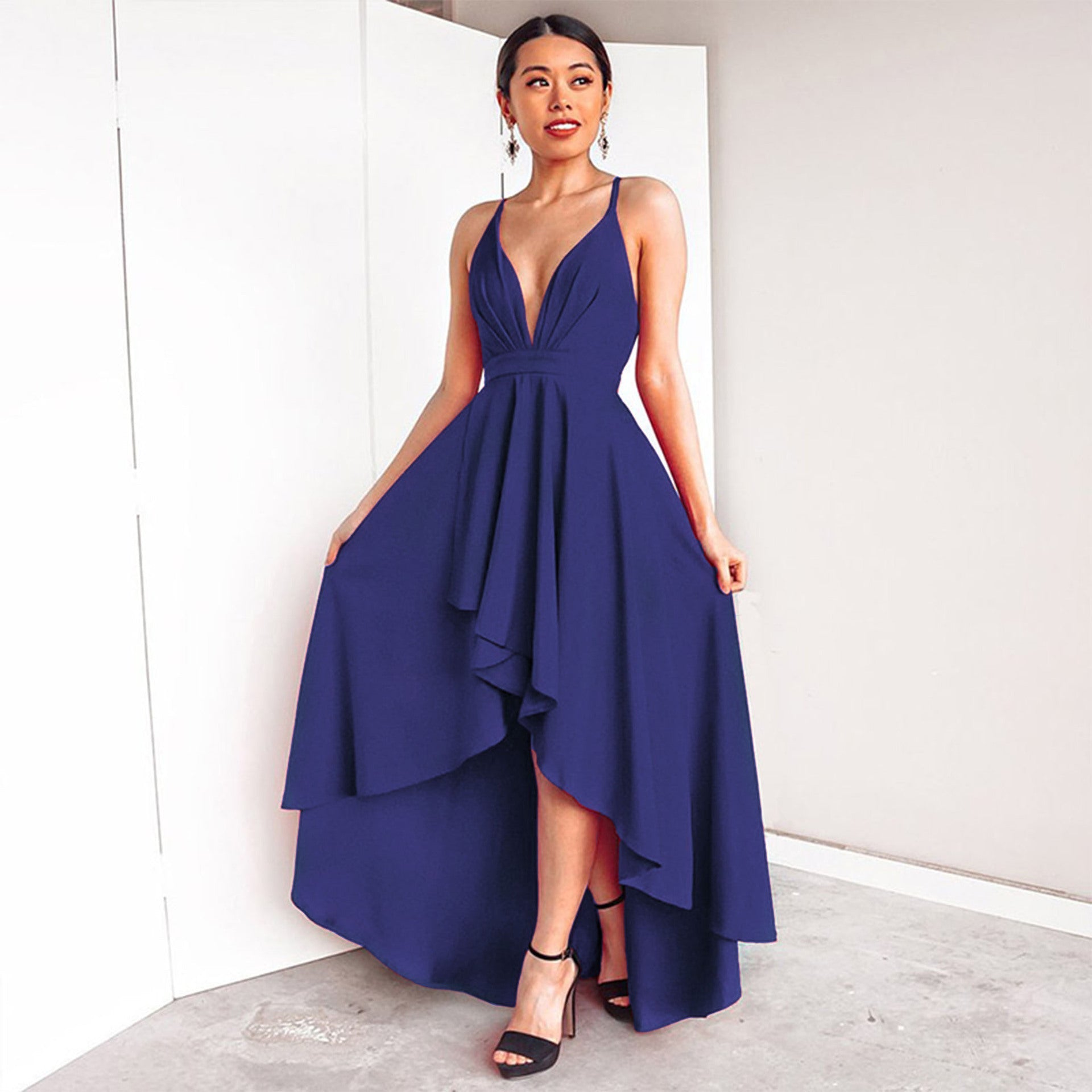 Sexy Backless Bandage Party Dresses for Women-Dresses-Navy Blue-S-Free Shipping at meselling99