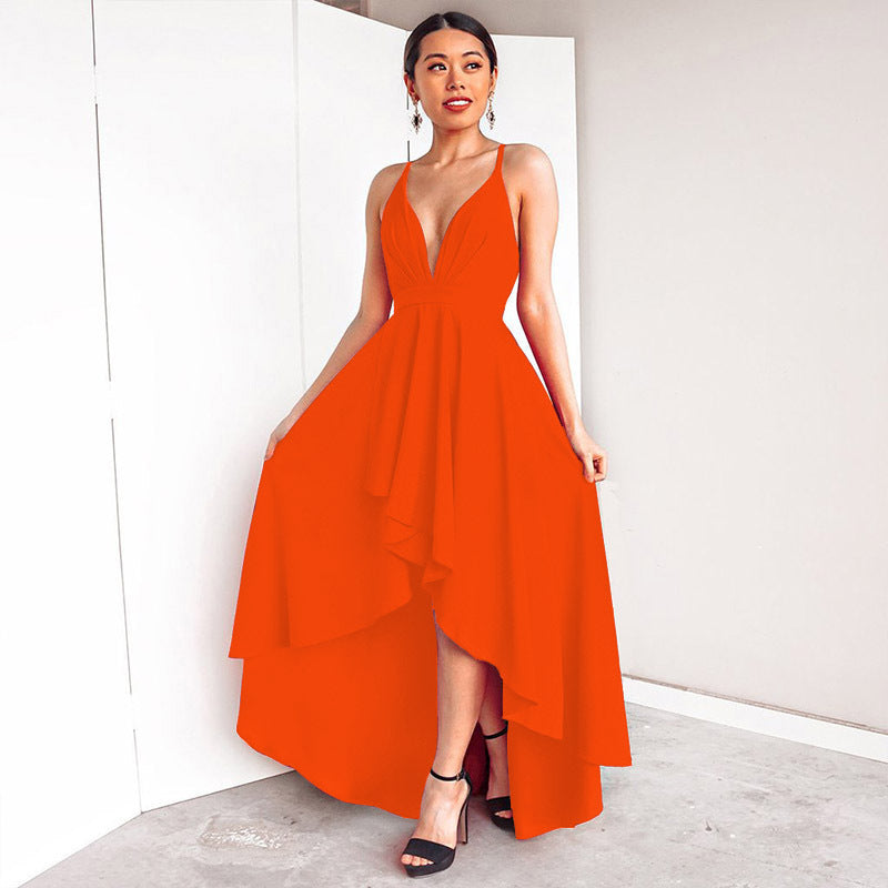 Sexy Backless Bandage Party Dresses for Women-Dresses-Orange-S-Free Shipping at meselling99