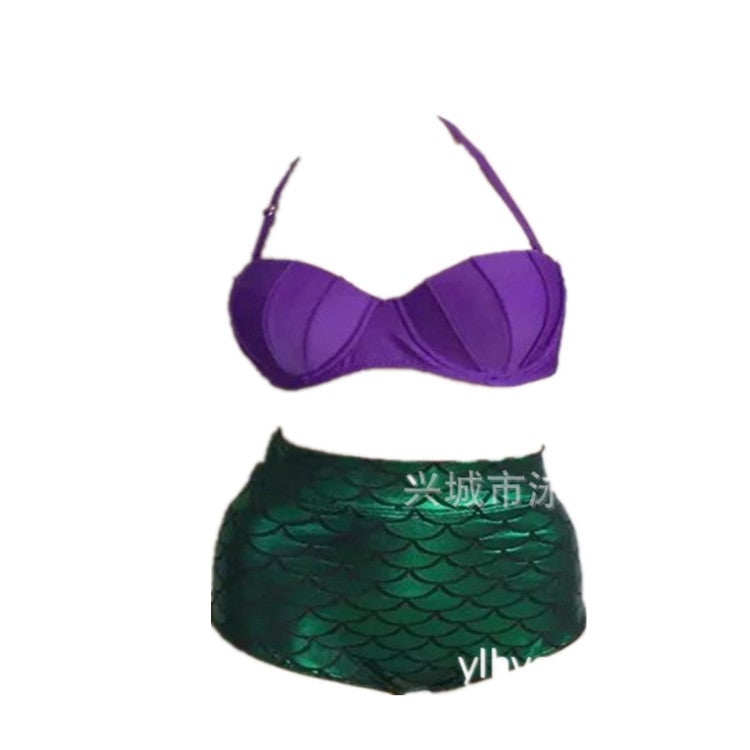 Sexy Mermaid Design High Waist Women Two Pieces Swimsuits-Swimwear-Free Shipping at meselling99