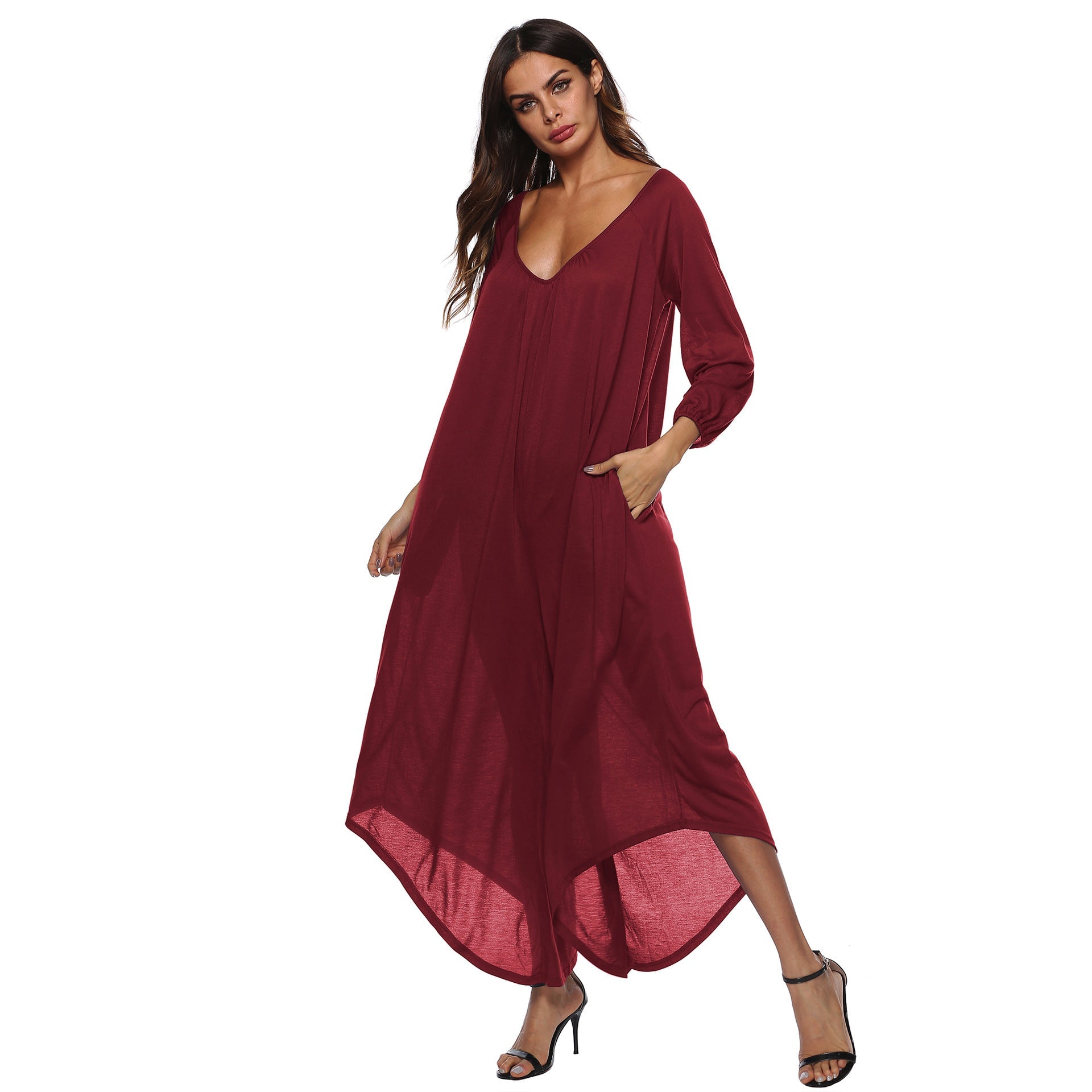 Sexy Deep V Neck Backless Jumpsuits for Women-Jumpsuits & Rompers-Free Shipping at meselling99
