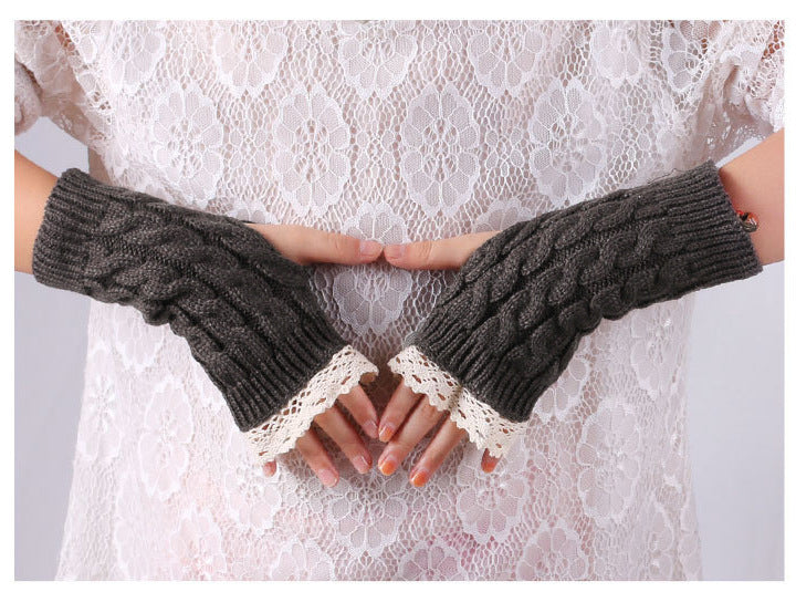 2pairs/Set Lovely Fingerless Knitted Gloves for Girl-Gloves & Mittens-Free Shipping at meselling99
