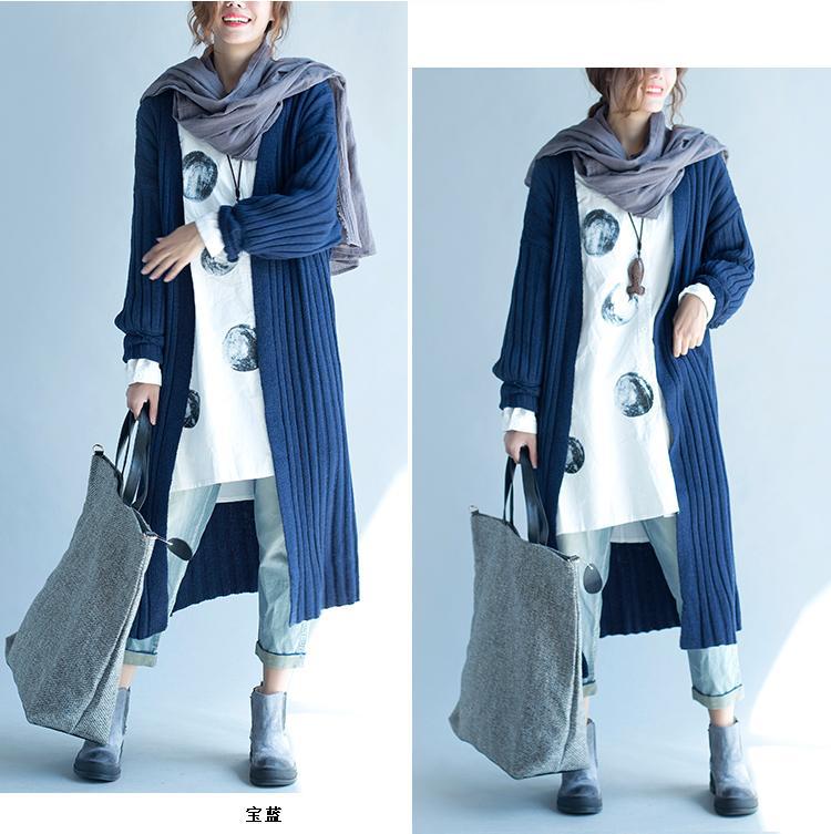 Women Knitted Fall Long Cardigan Sweaters-Women Overcoat-Free Shipping at meselling99