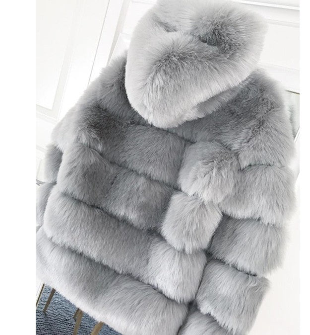 Winter Warm Artificial Fox Fur Overcoat for Men-Outerwear-Free Shipping at meselling99