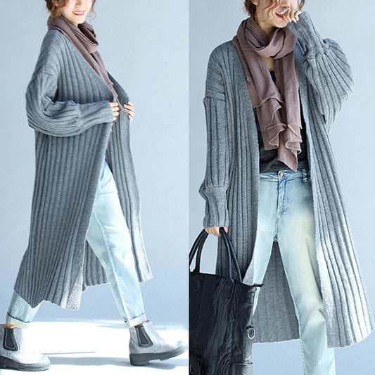 Women Knitted Fall Long Cardigan Sweaters-Women Overcoat-Free Shipping at meselling99
