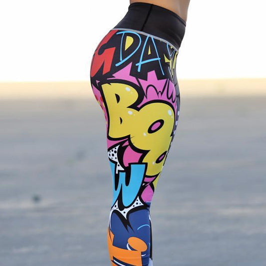 Cartoon Little Monsters High Waist Yoga Leggings-Activewear-The same as picture-S-Free Shipping at meselling99