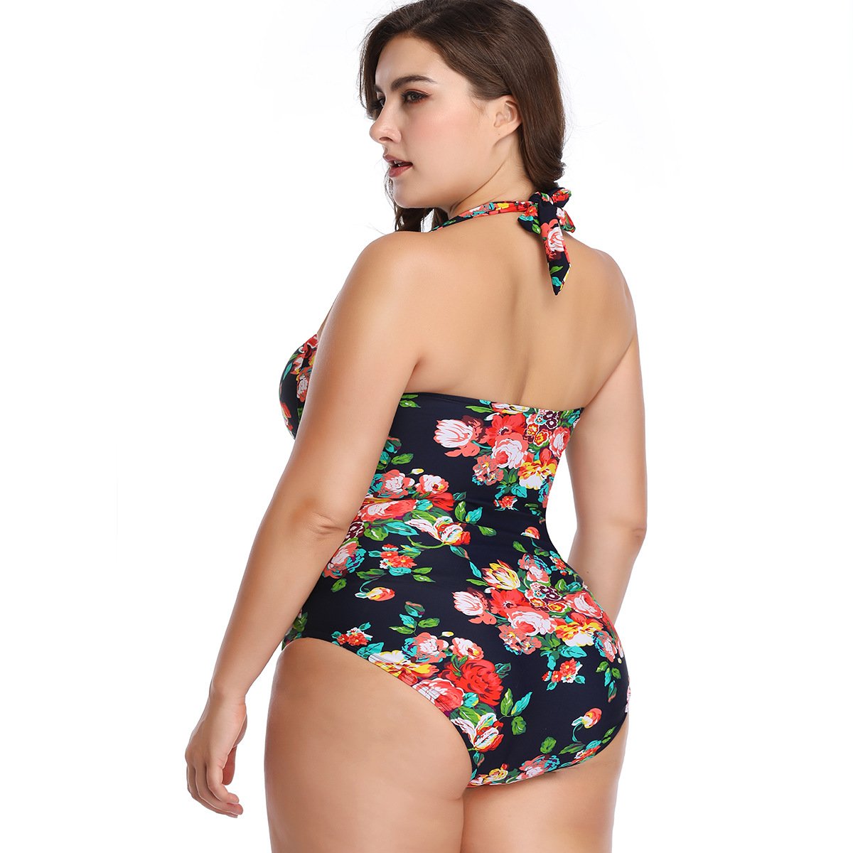Sexy Women Plus Size Floral Print One Piece Swimwear--Free Shipping at meselling99