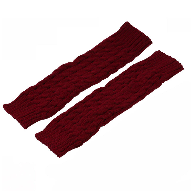 2 Pairs/set 40 cm Long Knitted Socks for Women-socks-Wine Red-One Size-Free Shipping at meselling99