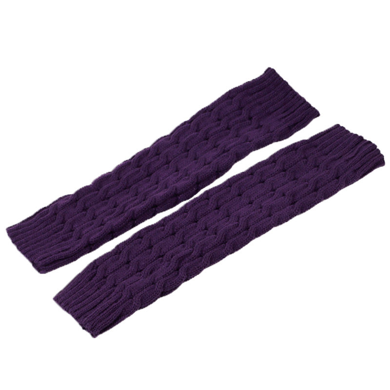 2 Pairs/set 40 cm Long Knitted Socks for Women-socks-Purple-One Size-Free Shipping at meselling99