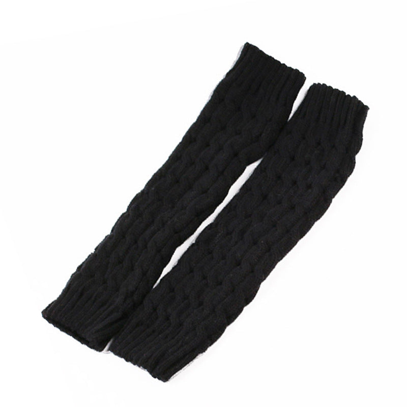 2 Pairs/set 40 cm Long Knitted Socks for Women-socks-Black-One Size-Free Shipping at meselling99
