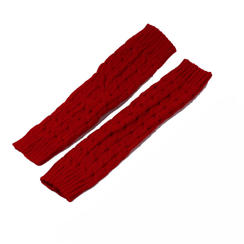 2 Pairs/set 40 cm Long Knitted Socks for Women-socks-Red-One Size-Free Shipping at meselling99