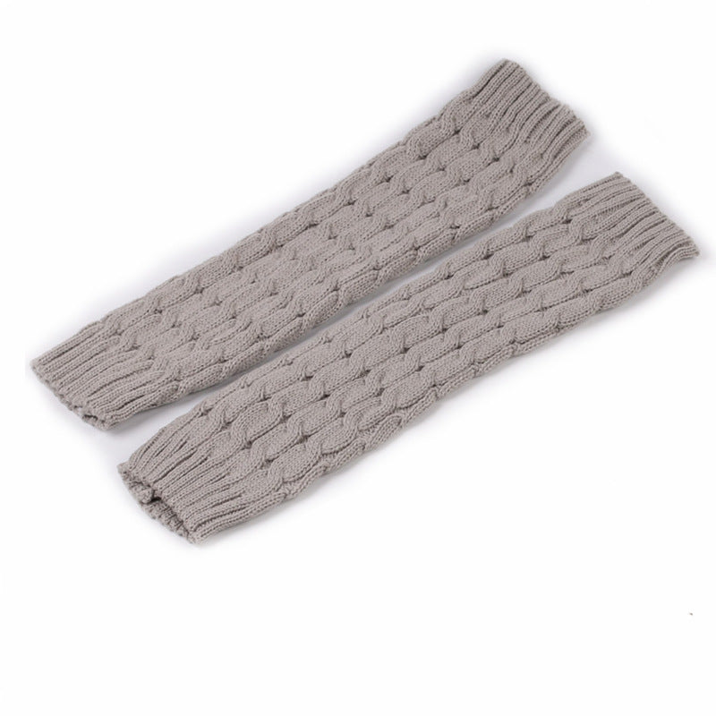 2 Pairs/set 40 cm Long Knitted Socks for Women-socks-Light Gray-One Size-Free Shipping at meselling99