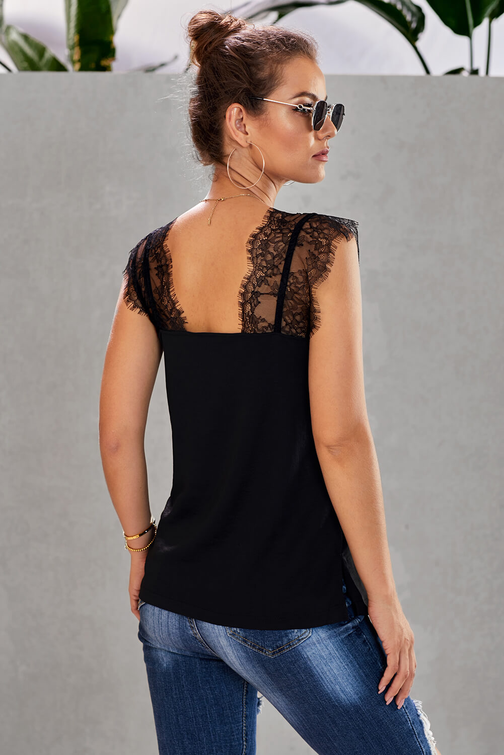Meselling99 Black One More Night Lace Cami Tank--Free Shipping at meselling99